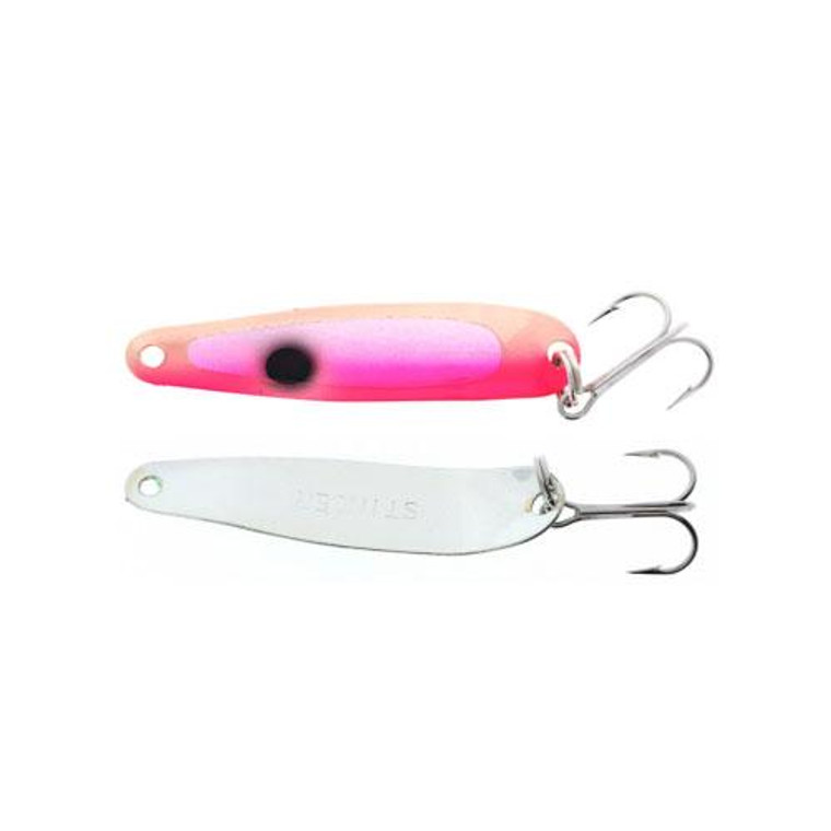 Michigan Stinger Scorpion Spoon Silver Back Pink Tux 2-1/4''