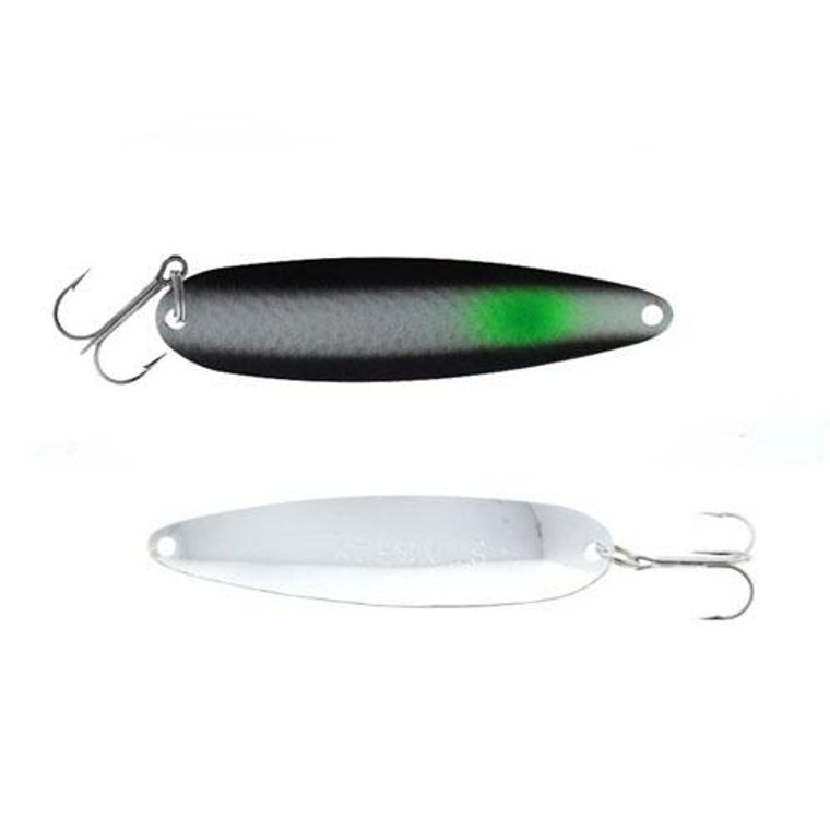 Michigan Stinger Stingray Spoons Silver Hammered Back Sea Sick Wobblers 4-1/4''