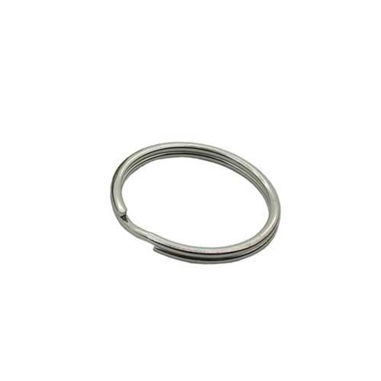 Worth Split Rings 15 pk Nickel Steel 6