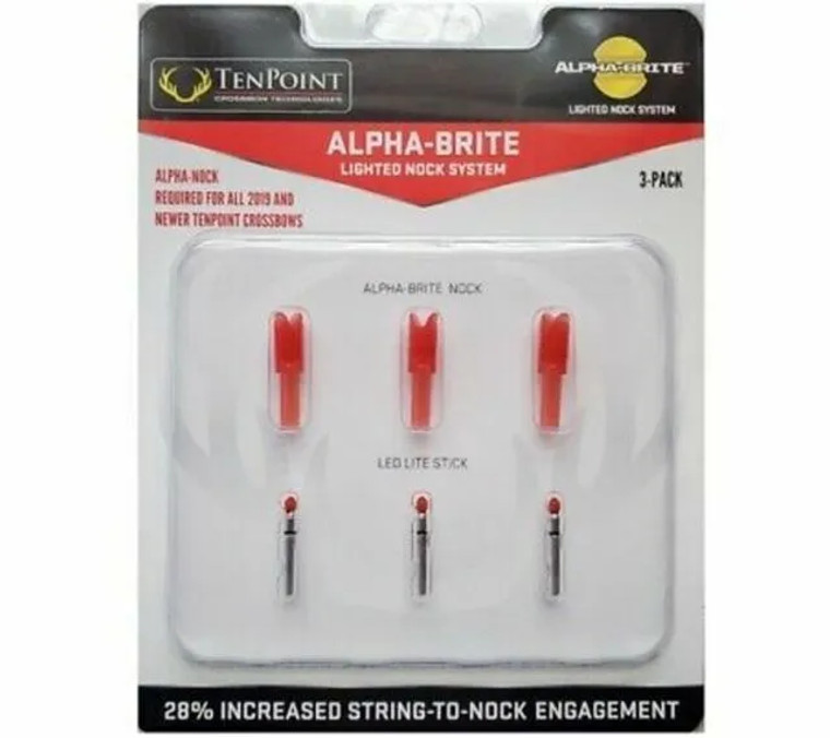 TenPoint Alpha-Brite Lighted Nock System 3 pk Red