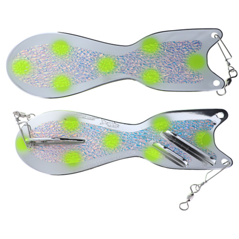 Dreamweaver Spindoctor Flasher Chrome/UVCrush/Yellow Dot 10''