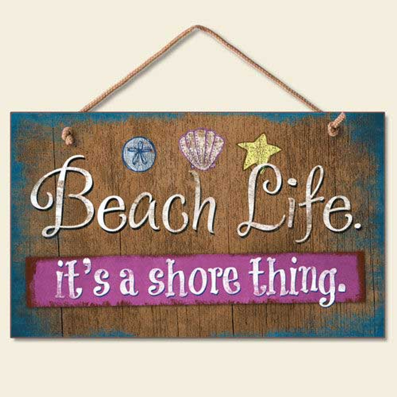 Beach Life Wood Sign 41-814