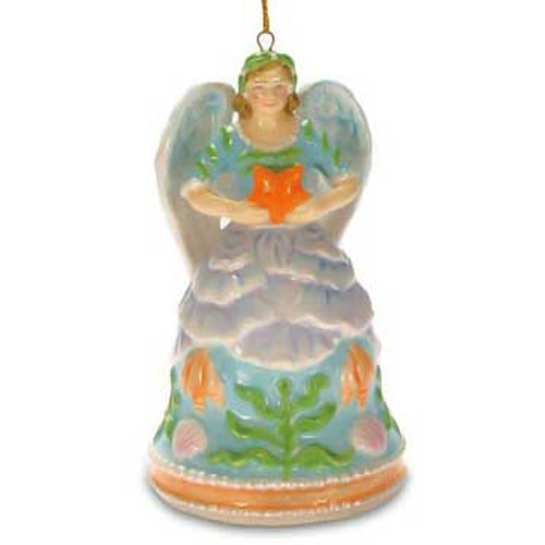 Angel Bell Ornament Shell Ceramic 860-33