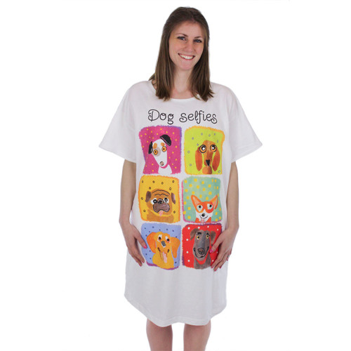 Dog Selfie Theme Sleep Shirt Pajamas 619OT