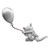 Cat Hanging from a Balloon Pin 3694CP
