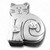 Pewter Cat Jewelry Box with Cat Post Earrings Pin Necklace JB172