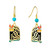 Aztec Cat Laurel Burch Earrings Black - 5087
