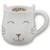 Meow Shaped Cat Ceramic Mug with Gold Metallic Accents - 18434