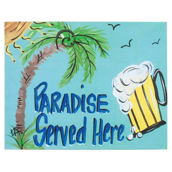 Paradise Served Here Canvas 35363