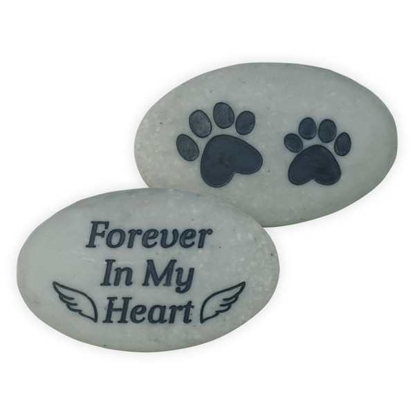 Pet Memorial Pocket Stone Paw Prints Forever in My Heart 49884