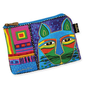 Laurel Burch Whiskered Cats Cosmetic Bags Blue Green LB5321D ...