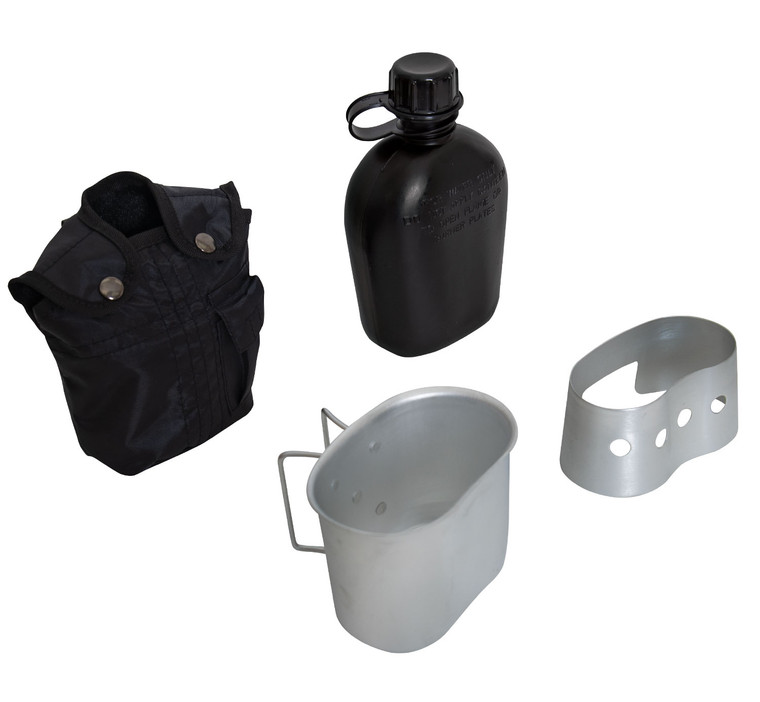 lifepro 4 Piece Canteen Kit w/Cover & Aluminum Cup and Stand thumbnail 1