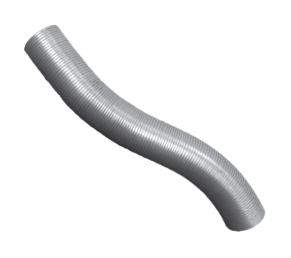 Ultra Flex Steel Hose 5.00in - Galvanized (Sold in 5FT Increments)
