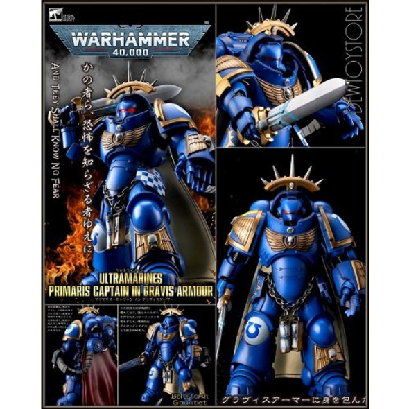 Ultramarines Primaris Captain in Gravis Armour Warhammer 40,000 Bandai Figure