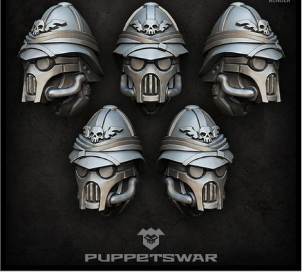 Puppetswar: (Accessory) Masked Colonial Troopers Heads (5)