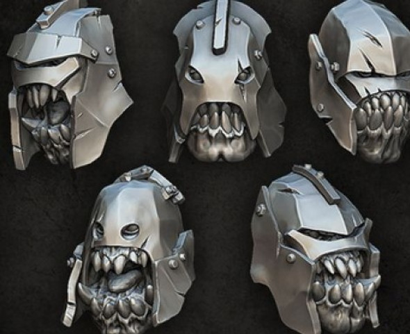 Puppetswar: (Accessory) Siege Orcs Heads (5)