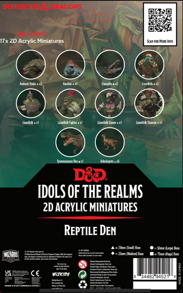 Dungeons & Dragons - Idols of the Realms: 2D Acrylic Miniatures Reptile Den