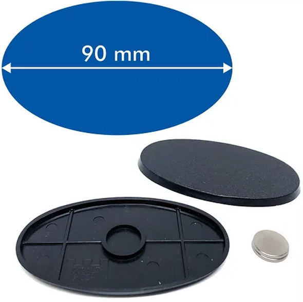 Oval - 90mm Base - 2 Pack with included Magnets