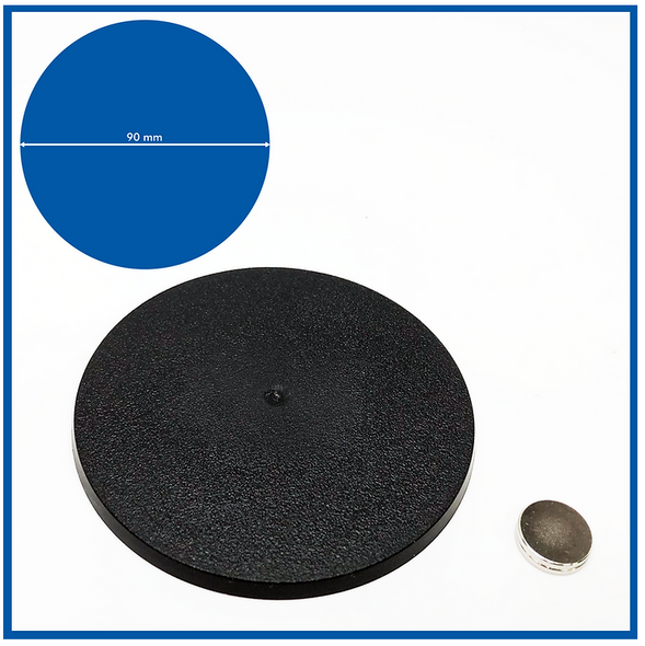 Round - 90mm Base - 1 Pack with included Magnets
