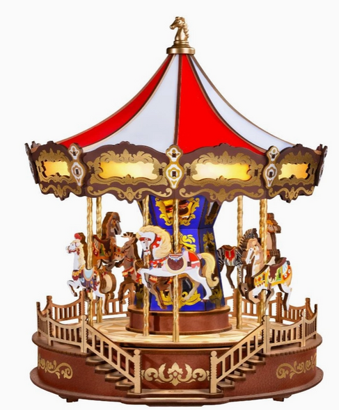3D Wooden Puzzle: Classic Carousel