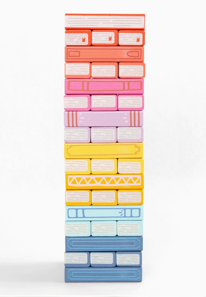 Tumbling Book Stack - Wooden Block Stacking & Balance Game