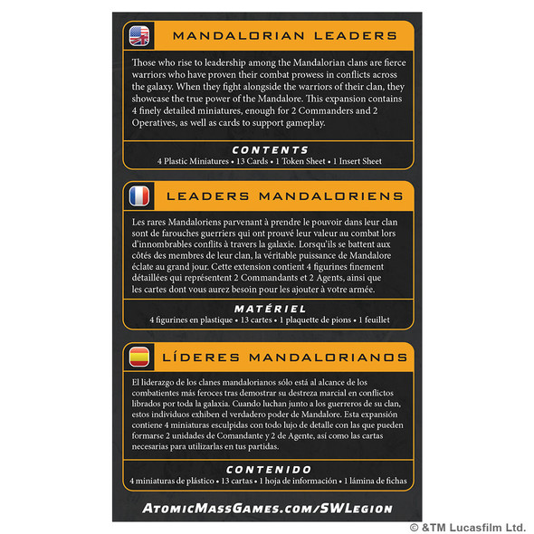 (PRE-ORDER) Star Wars: Legion - Mandalorian Leaders