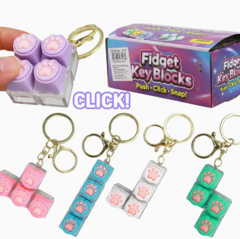 Cat Paw Fidget Keychain