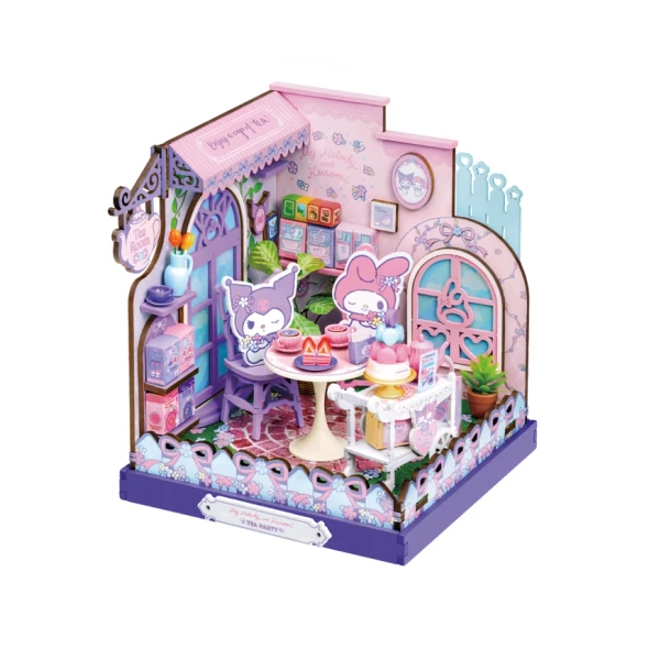 My Melody and Kuromi Tea Party - Diy Miniature House Kit
