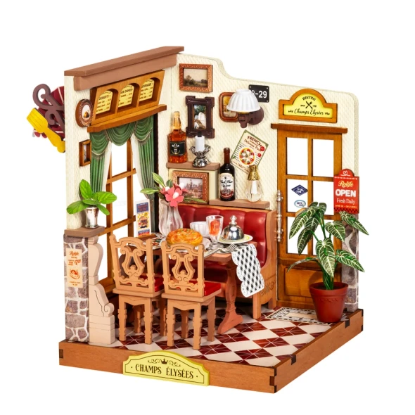 Diy Miniature House Kit: Champs-Élysées Bistro