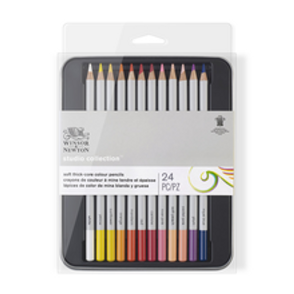 W&N Soft Thick-core Colour Pencils 24 pc