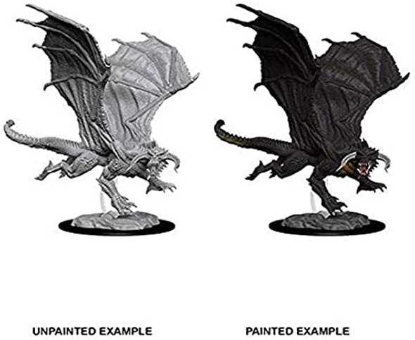 Dungeons & Dragons Nolzur`s Marvelous Unpainted Miniatures: Young Black Dragon