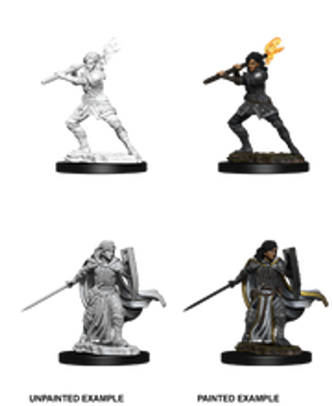 Female Human Paladin with Shield and Great Axe Dungeons & Dragons Nolzur`s Marvelous Unpainted Miniatures