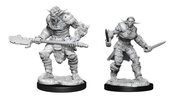 Bugbear Barbarian and Bugbear Rogue Dungeons & Dragons Nolzur`s Marvelous Unpainted Miniatures