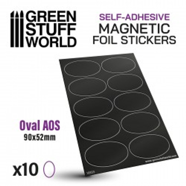 Self-Adhesive Magnetic Bases 90x52 Oval