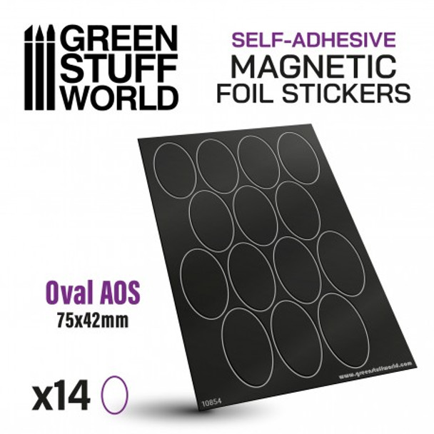 Self-Adhesive Magnetic Stickers - 75mm x 42mm Oval