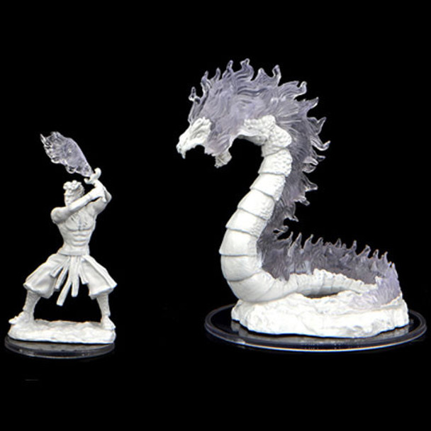 Critical Role: Unpainted Miniatures: Ashari Firetamer and Ashari Inferno Serpent