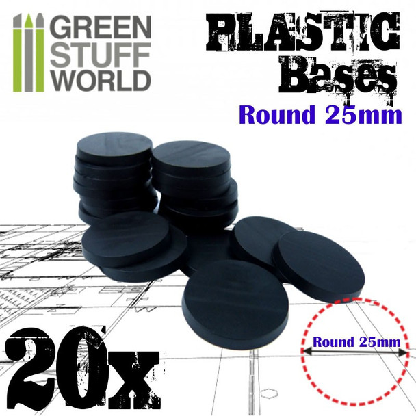 Plastic Bases - Round 25 mm (20)