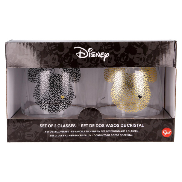 SET 2 GLASS TUMBLERS 510 ML MICKEY