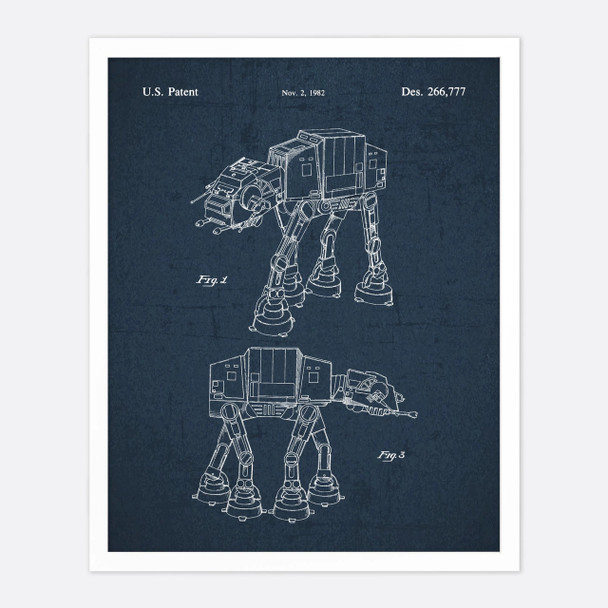 Star Wars ATAT Imperial Walker, 18x24 (framed)