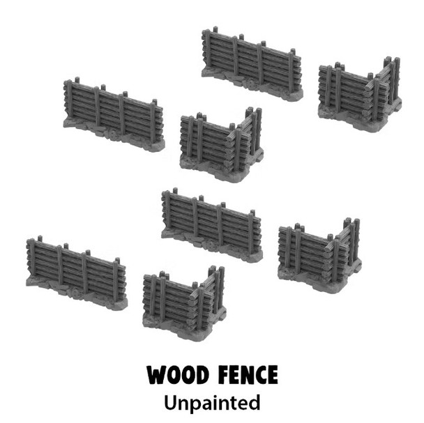 Monster Scenery: Wood Fence Set - Unpainted