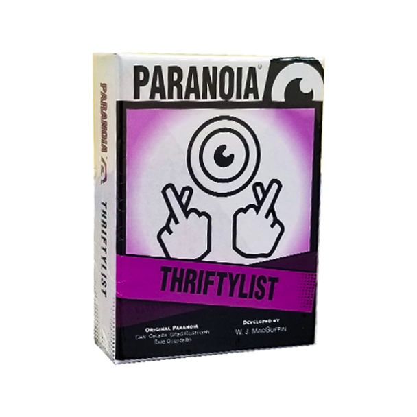 Paranoia RPG: Thriftylist Card Deck