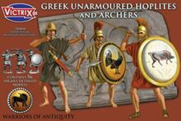 Victrix Miniatures Greek Unarmoured Hoplites and archers