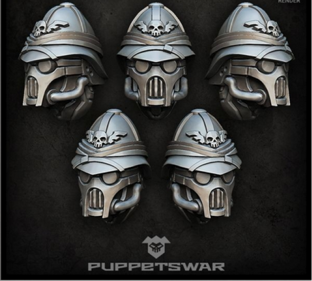 Puppetswar: (Accessory) Masked Colonial Troopers Heads (5)