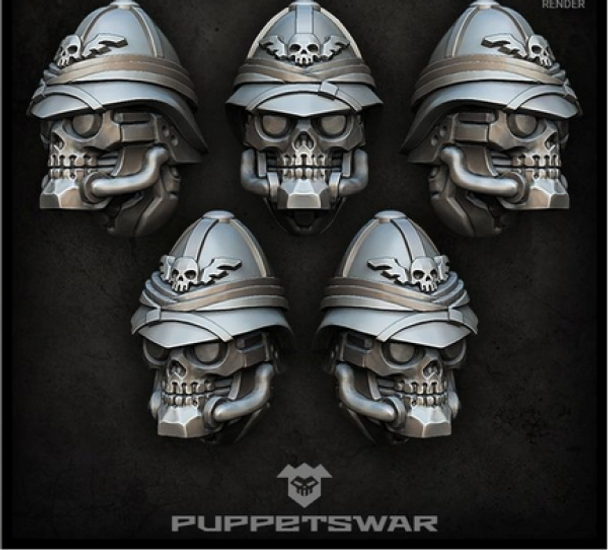 Puppetswar: (Accessory) Colonial Reapers Heads (5)