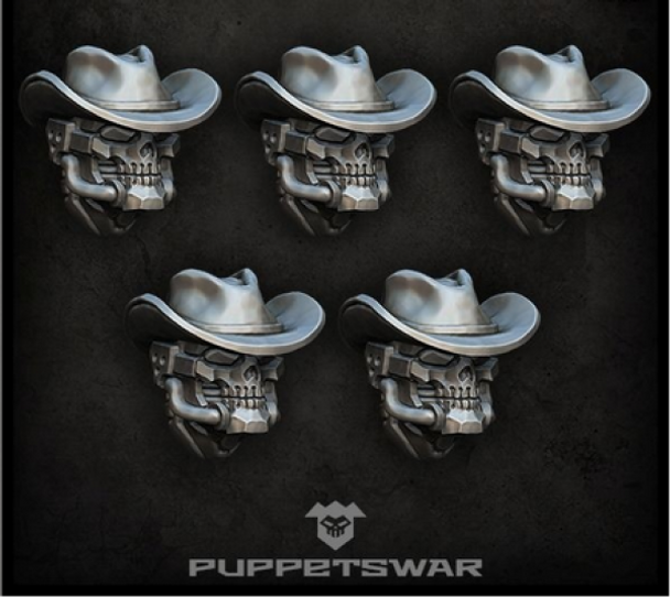 Puppetswar: (Accessory) Gunslinger Reaper Heads (5)