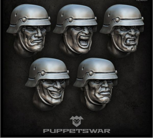 Puppetswar: (Accessory) Sturmpioniere Heads (5)