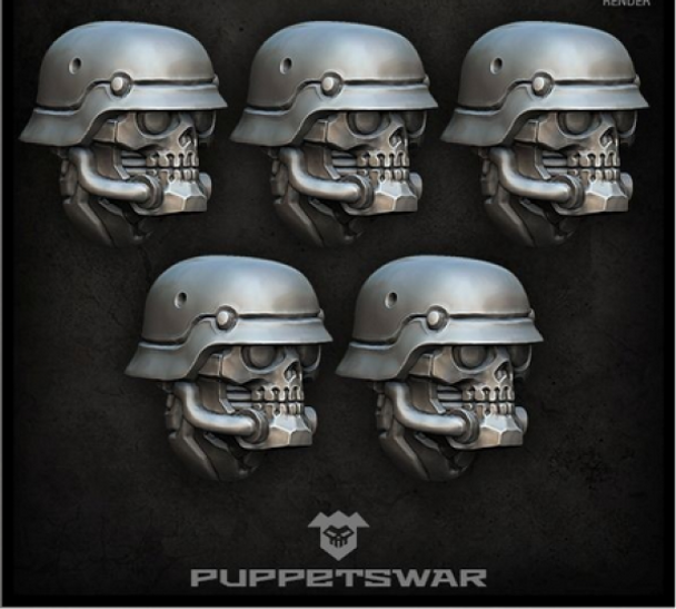 Puppetswar: (Accessory) Sturmpioniere Reaper Heads (5)
