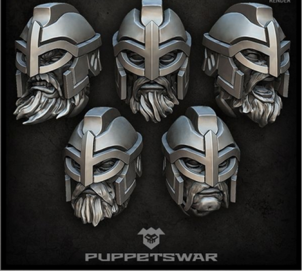 Puppetswar: (Accessory) Viking Heads (5)