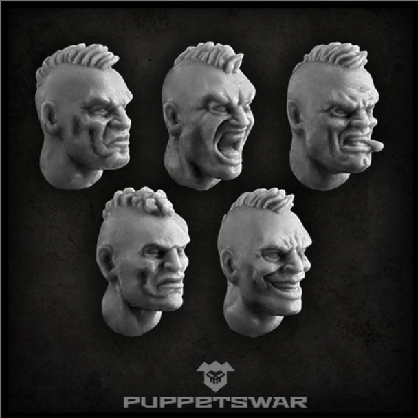 Puppetswar: (Accessory) Mohawk Heads (5)