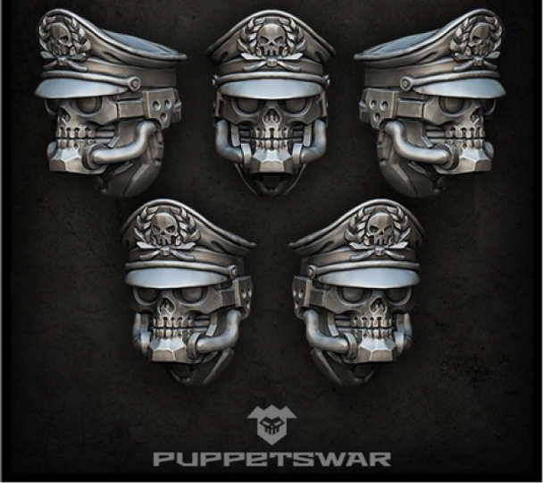 Puppetswar: (Accessory) Reaper Officers Heads (5)